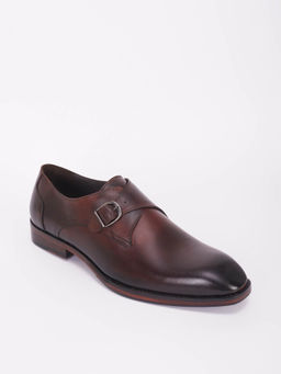Bubber Couture - Tan Classic Italian Leather Monk Straps Shoes