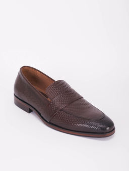 Bubber Couture - Brown Mesh Italian Leather Loafers Shoes