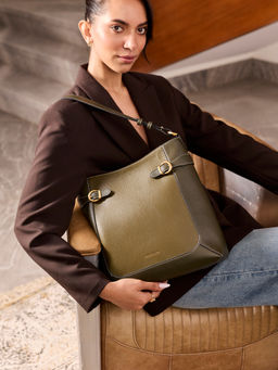 MIRAGGIO - Elinor Hobo Green Handbag