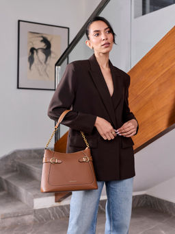 MIRAGGIO - Winnie Brown Solid Handbag