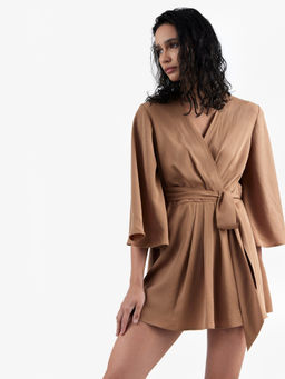 Perona - Jenna Brown Bell Sleeves Playsuit