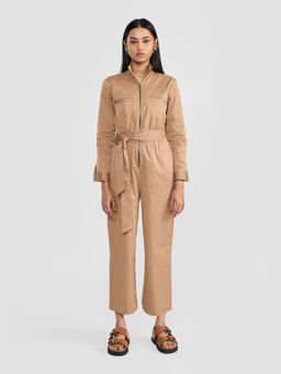 Perona - Natalia Brown Relaxed Fit Jumpsuits