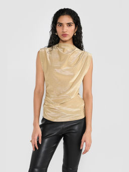 Perona - Giselle Gold Sleeveless Top