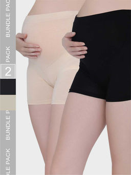 Mamma Presto - High Rise Pre Pregnancy Boyshorts Panties (Pack of 2)