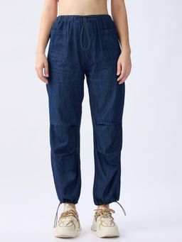 Spykar - Dark Indigo High Rise Loose Fit Casual Jeans for Women