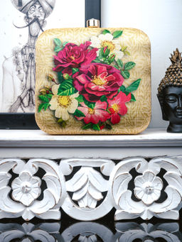 NR by Nidhi Rathi - Printed Beige Clutch