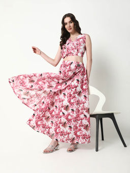 SHOWOFF - Women'S Pink Printed Co-Ord (Set of 2)