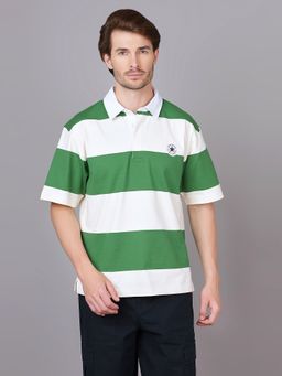 Converse - Unisex Rugby Striped Short Sleeve Polo T-shirt