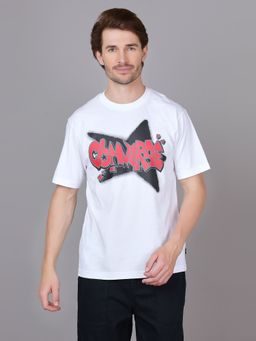 Converse - Unisex White Graf Central Graphic Printed T-shirt