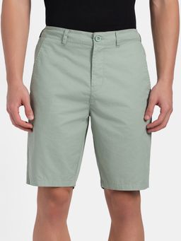 Jockey - 1203 Men Super Combed Mercerised Cotton Woven Straight Fit Shorts-Iceberg Green