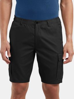Jockey - UM17 Men Super Combed Mercerised Cotton Woven Cargo Shorts - Black