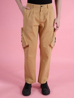 Bene Kleed - Men Classic Straight Fit High-Rise Brown Cargos