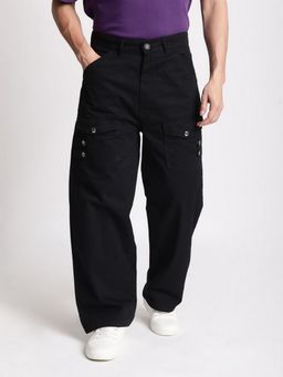 Bene Kleed - Men Black Baggy Fit Cargos