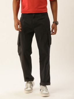 Bene Kleed - Men's Black Over Dyed Straight Fit Cargos