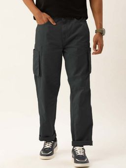 Bene Kleed - Men's Grey Over Dyed Straight Fit Cargos
