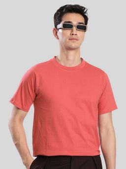 Bene Kleed - Men Coral Crew Neck Half Sleeves T-Shirt