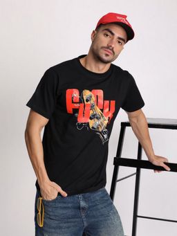 Bene Kleed - Black Men Crew Neck Half Sleeves T-Shirt