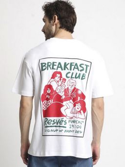 Bene Kleed - Men Round Neck Half Sleeves White T-Shirt