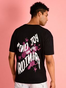 Bene Kleed - Black Crew Neck Half Sleeves Cotton Men T-Shirt