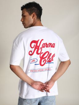 Bene Kleed - Men White Crew Neck Half Sleeves T-Shirt