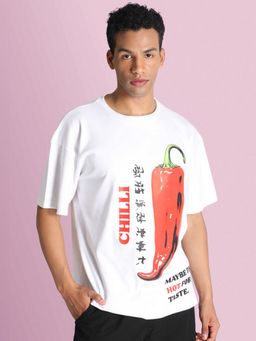 Bene Kleed - Men's Crew Neck Half Sleeves White T-Shirt