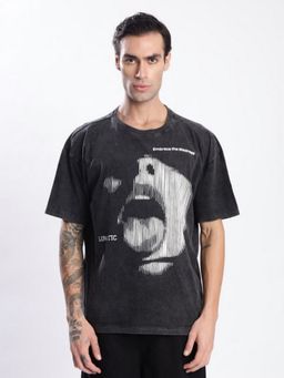 Bene Kleed - Men Crew Neck Half Sleeves Charcoal T-Shirt