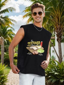 Bene Kleed - Men Crew Neck Sleeveless Black T-Shirt