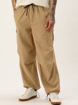 Bene Kleed - Unisex Beige Over Dyed Parachute Cargos