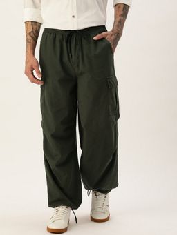 Bene Kleed - Unisex Green Over Dyed Parachute Cargos