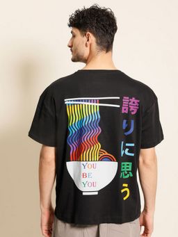 Bene Kleed - Black Half Sleeves Crew Neck T-Shirt