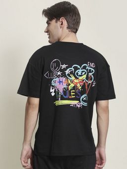 Bene Kleed - Men Crew Neck Black Half Sleeves T-Shirt