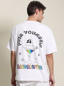 Bene Kleed - White Men Crew Neck Half Sleeves T-Shirt