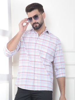 CRIMSOUNE CLUB - Men Multi-Color Cotton Checks Shirt