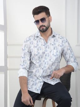 CRIMSOUNE CLUB - Men Multi-Color Cotton Blend Floral Shirt