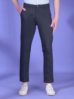 CRIMSOUNE CLUB - Men Navy Blue Knitted Pant