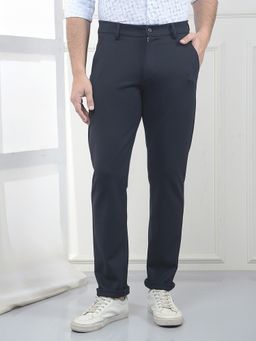 CRIMSOUNE CLUB - Men Navy Blue Knitted Pant