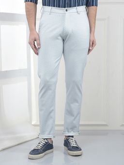 CRIMSOUNE CLUB - Men Grey Jacquard Knitted Pant