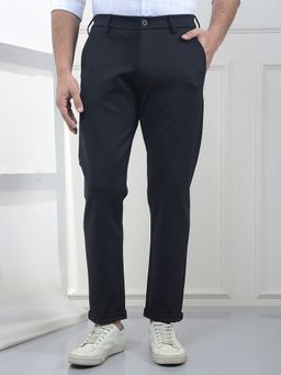 CRIMSOUNE CLUB - Men Navy Blue Knitted Pant