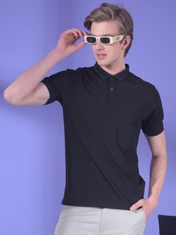 CRIMSOUNE CLUB - Men Black Polo T-Shirt