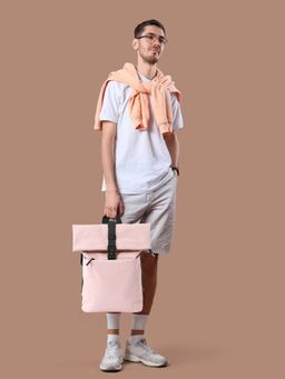 The Clownfish - Pink Solid Pu Backpack