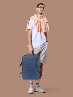 The Clownfish - Blue Solid Nylon Backpack