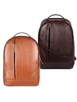 The Clownfish - Multi-Color Solid Faux Leather 2 Backpack