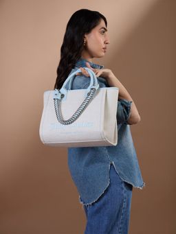 Juicy Couture - White Textured Pu Handbag and Detachable Strap