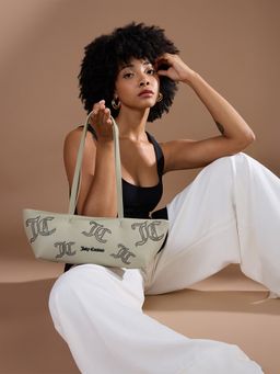 Juicy Couture - White Embellished Pu Handbag