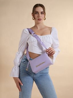 Juicy Couture - Purple Solid Pu Slingbag with Detachable Strap