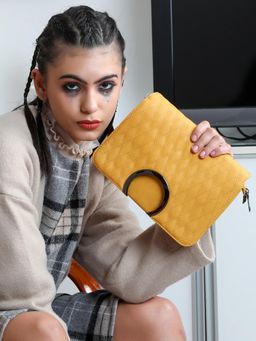 Odette - Mustard Solid Sling And Cross Bag