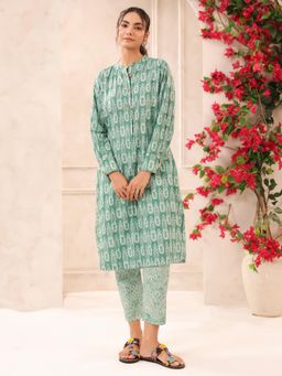 Gahan - Green Printed Kurta & Pant