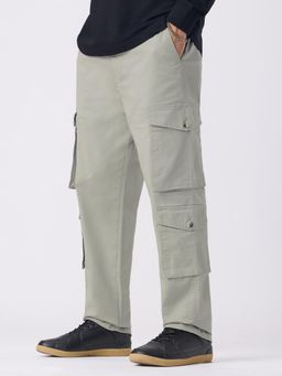 The Souled Store - Grey Solid Cargo Pant