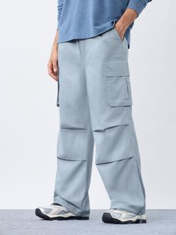 The Souled Store - Blue Solid Cargo Pant