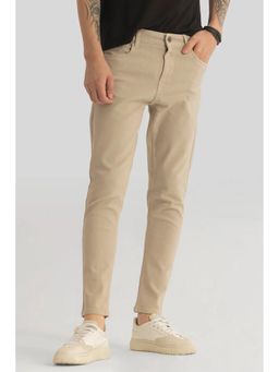 Snitch - Beige Solid Jeans